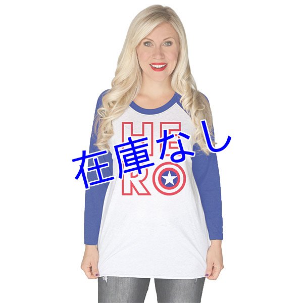 画像1: Captain America Tシャツ　その９　（レディース、ロング） (1)