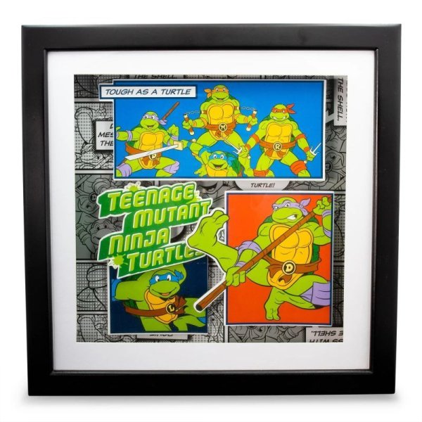 画像1: Teenage Mutant Ninja Turtles シャドウアート（ウッドフレーム） (1)