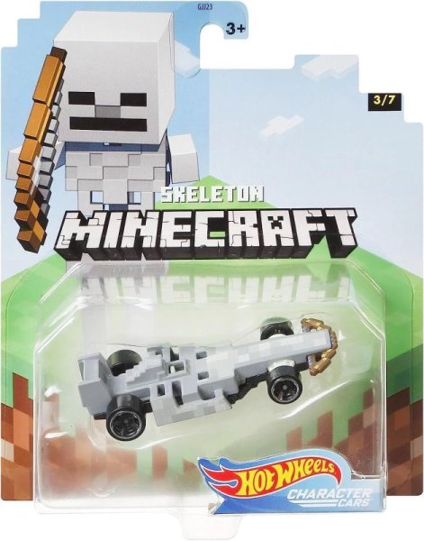 画像1: Minecraft x Hot Wheels コラボ　ダイカストカー　（Skeleton） (1)