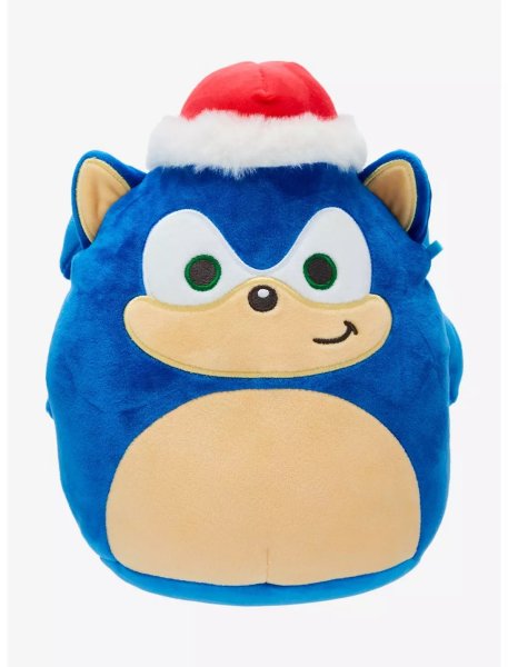 画像1: Sonic Squishmallow　ぬいぐるみ（ビッグサイズ　クリスマスVer. ソニック） (1)