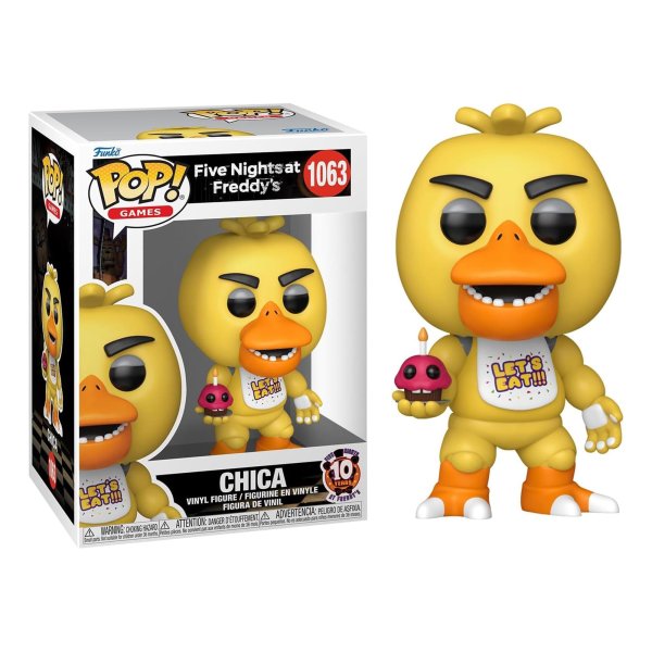 画像1: 【予約受付中・3月下旬入荷予定】FNaF Funko POP 10周年記念フィギュア （Chica） (1)