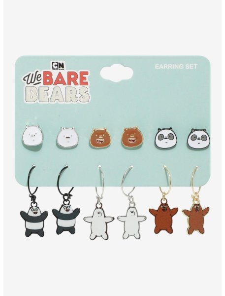 画像1: We bare bears ピアスセット (1)